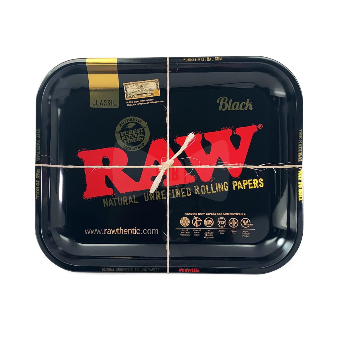 Поднос RAW Black Metal Rolling Tray Medium 34 x 18 см