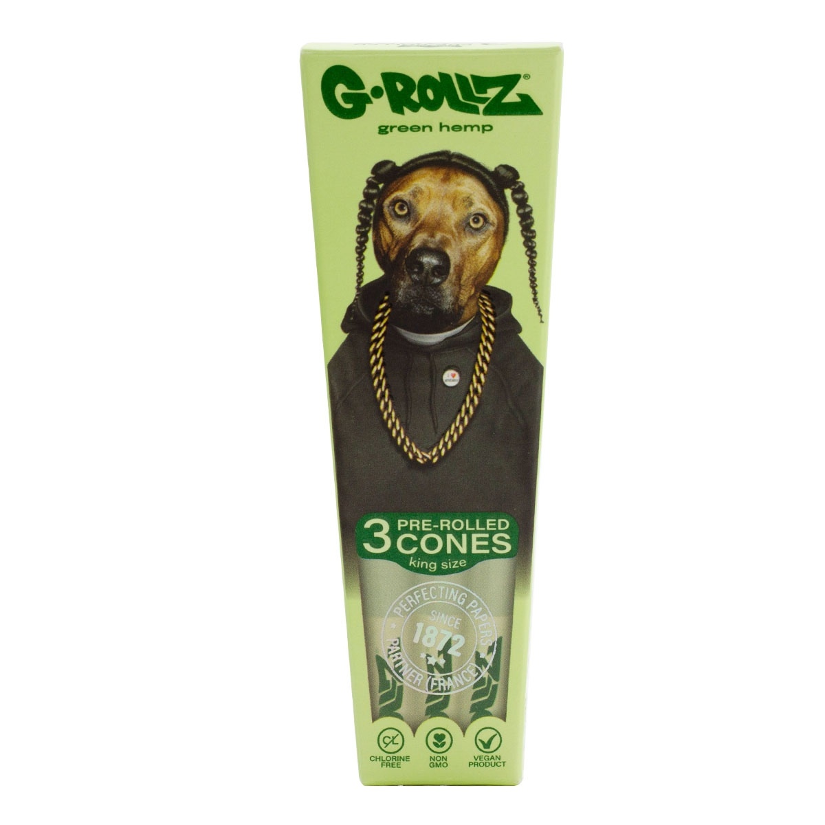 Конусы G-Rollz Pets Rock Rap Organic Green Hemp King Size