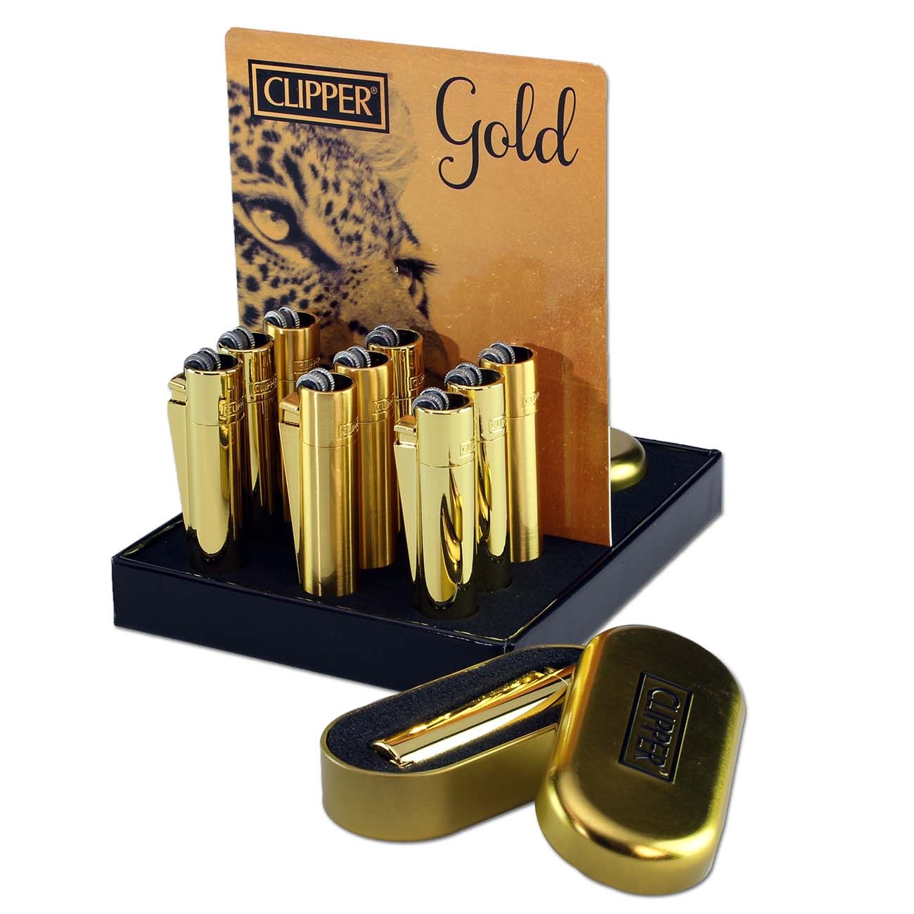 Зажигалка Clipper Gold
