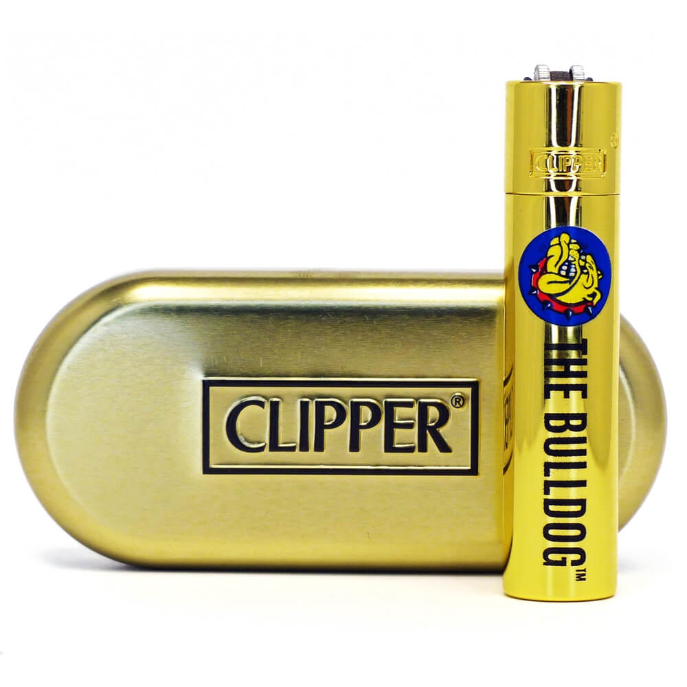 Зажигалка Clipper The Bulldog Gold Metal